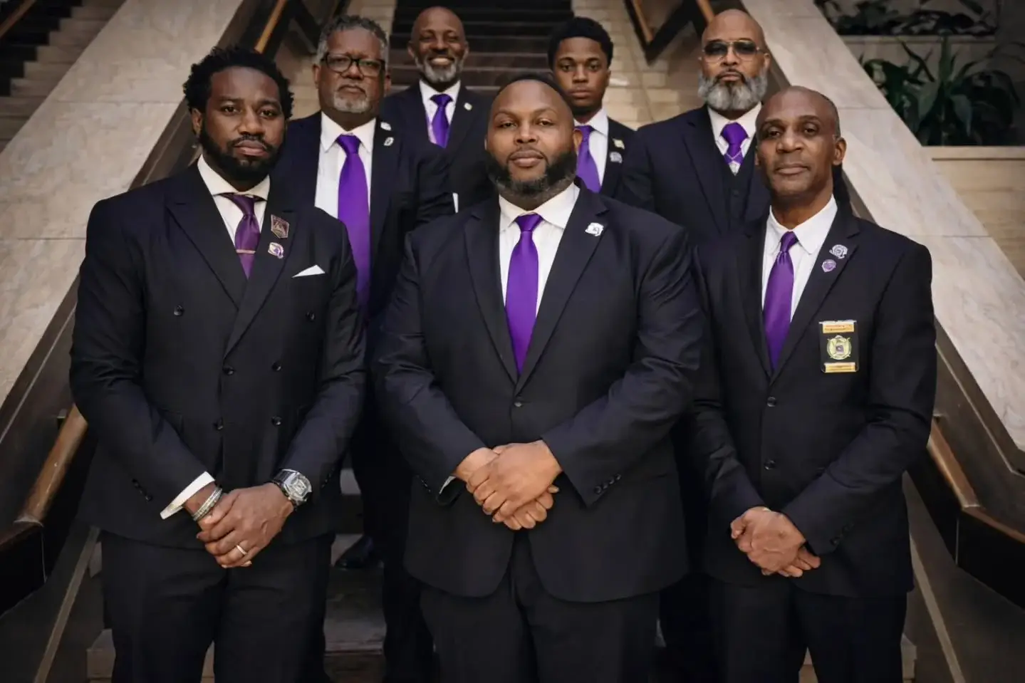 Members of the Florida Statewide Organization Executive Council assembled on a staircase
